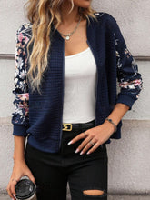Load image into Gallery viewer, Printed Zip Up Long Sleeve Jacket