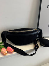 Load image into Gallery viewer, Corduroy Adjustable Strap Crossbody Bag with Pouch
