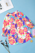 Load image into Gallery viewer, Printed Notched Half Sleeve Blouse