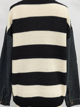 Load image into Gallery viewer, Contrast Round Neck Long Sleeve Sweater