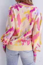 Load image into Gallery viewer, Contrast Round Neck Long Sleeve Sweater