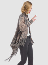 Load image into Gallery viewer, Angel Wings Tassel Striped Open Front Long Sleeve Cardigan
