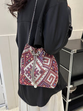 Load image into Gallery viewer, Printed Chain Bucket Bag