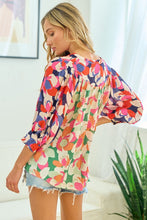 Load image into Gallery viewer, First Love Full Size Floral Button Down Satin Shirt