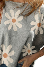 Load image into Gallery viewer, Flower Round Neck Half Sleeve T-Shirt