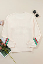 Load image into Gallery viewer, Letter Round Neck Long Sleeve Sweater