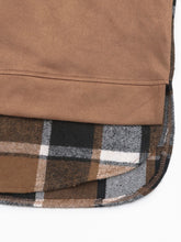 Load image into Gallery viewer, Perfee Drawstring Slit Plaid Long Sleeve Hoodie