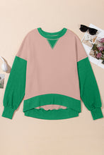 Load image into Gallery viewer, Contrast Round Neck Long Sleeve Sweatshirt