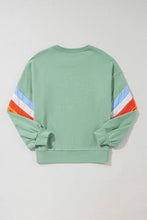 Load image into Gallery viewer, Contrast Round Neck Long Sleeve Sweatshirt