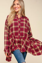Load image into Gallery viewer, Haptics Plaid Button Down Sharkbite Shirt