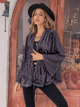 Load image into Gallery viewer, Tied Lace Detail Long Sleeve Cardigan