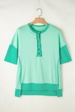 Load image into Gallery viewer, High-Low Round Neck Half Sleeve T-Shirt