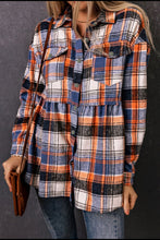 Load image into Gallery viewer, Plaid Collared Neck Long Sleeve Shirt