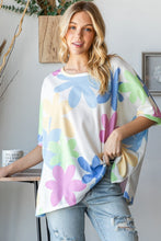 Load image into Gallery viewer, HOPELY Floral Round Neck Waffle T-Shirt