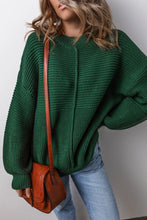 Load image into Gallery viewer, Round Neck Dropped Shoulder Sweater