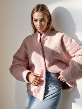 Load image into Gallery viewer, Double Take Plush Mock Neck Snap Down Jacket with Pockets