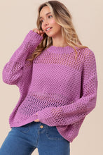 Load image into Gallery viewer, BiBi Openwork Long Sleeve Knit Top