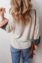 Load image into Gallery viewer, Drawstring Color Block Hooded Long Sleeve Top
