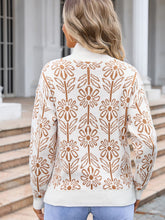 Load image into Gallery viewer, Flower Turtleneck Long Sleeve Sweater