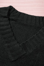 Load image into Gallery viewer, V-Neck Dropped Shoulder Sweater