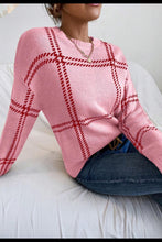 Load image into Gallery viewer, Contrast Round Neck Long Sleeve Sweater