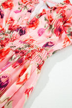 Load image into Gallery viewer, Ruffled Printed Tie Neck Mini Dress