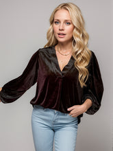 Load image into Gallery viewer, V-Neck Three-Quarter Sleeve Blouse