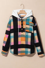 Load image into Gallery viewer, Drawstring Color Block Long Sleeve Hoodie