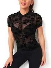 Load image into Gallery viewer, Mock Neck Short Sleeve Top