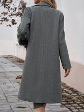 Load image into Gallery viewer, Pocketed Collared Neck Long Sleeve Coat