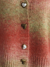 Load image into Gallery viewer, Gradient Heart Shape Button V-Neck Cardigan
