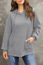Load image into Gallery viewer, Waffle-Knit Long Sleeve Hoodie