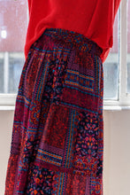 Load image into Gallery viewer, ODDI Full Size Printed Tiered Maxi Skirt