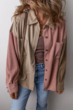 Load image into Gallery viewer, Button Up Color Block  Long Sleeve Shacket