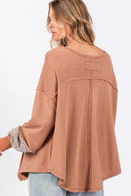 Load image into Gallery viewer, SAGE + FIG Peace Sign Mineral Wash Terry Top