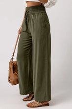 Load image into Gallery viewer, Smocked High Waist Wide Leg Pants