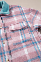 Load image into Gallery viewer, Plaid Collared Neck Flap Pockets Shacket