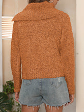 Load image into Gallery viewer, Asymmetric Collared Neck Long Sleeve Sweater