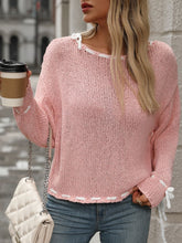 Load image into Gallery viewer, Dropped Shoulder Long Sleeve Sweater