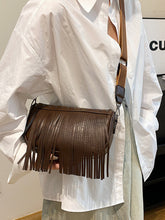 Load image into Gallery viewer, PU Leather Fringe Studded Crossbody Bag