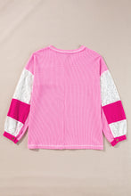 Load image into Gallery viewer, Lace Patchwork Sleeve Stitching V Neck Top