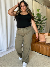 Load image into Gallery viewer, RFM Full Size High Rise Garment Dye Wide Leg  Jeans