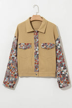 Load image into Gallery viewer, Printed Collared Neck Long Sleeve Jacket