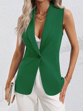 Load image into Gallery viewer, One Button Collared Neck Vest