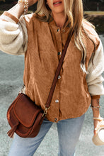Load image into Gallery viewer, Contrast Baseball Collar Snap Down Long Sleeve Jacket