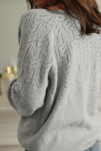 Load image into Gallery viewer, Openwork Button Down Long Sleeve Cardigan