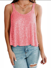 Load image into Gallery viewer, Sequin Scoop Neck Tank