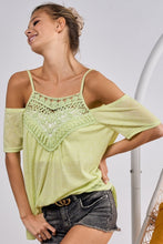 Load image into Gallery viewer, BiBi Front Crochet Lace Adjustable Strap Top
