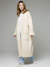 Load image into Gallery viewer, Pocketed Open Front Dropped Shoulder Cardigan