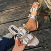 Load image into Gallery viewer, Open Toe Double Buckle Sandals